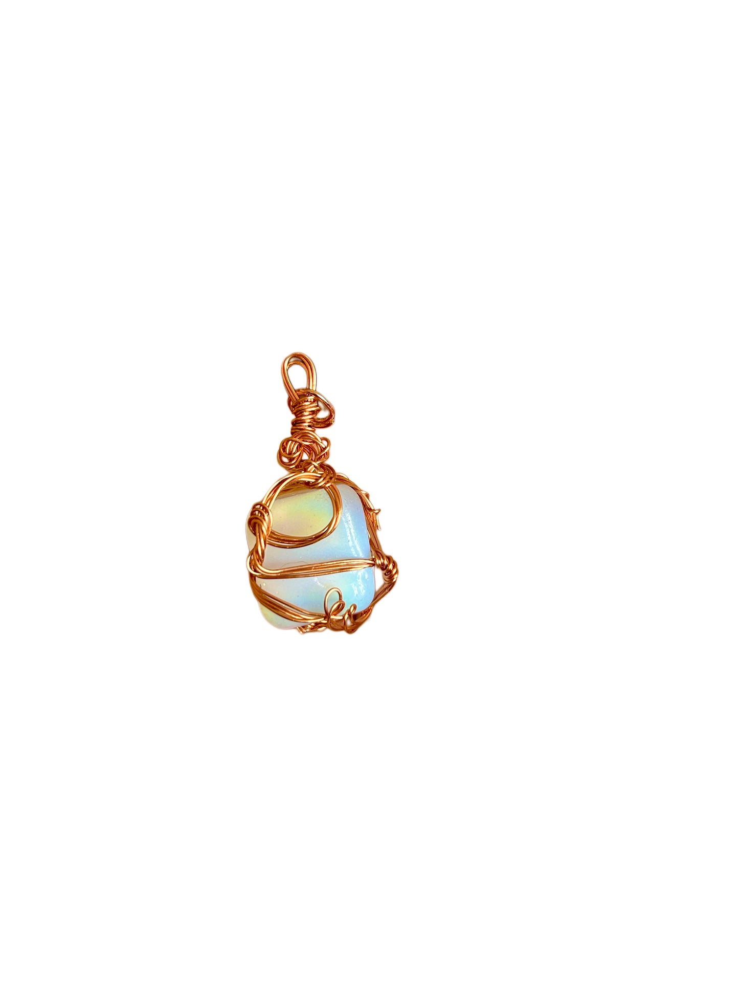 Tumbled Opalite Copper Wired Pendant01