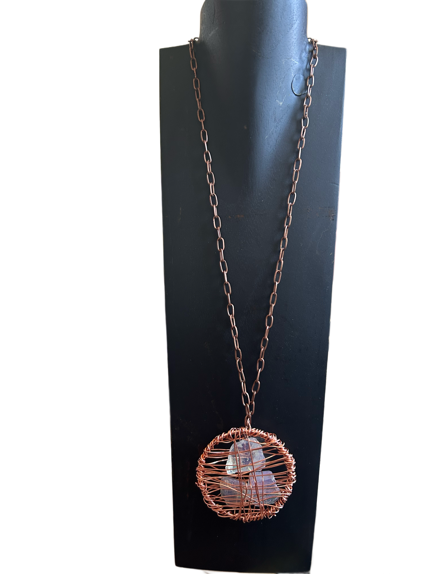 Raw Opalite Copper Dream Catcher Necklace