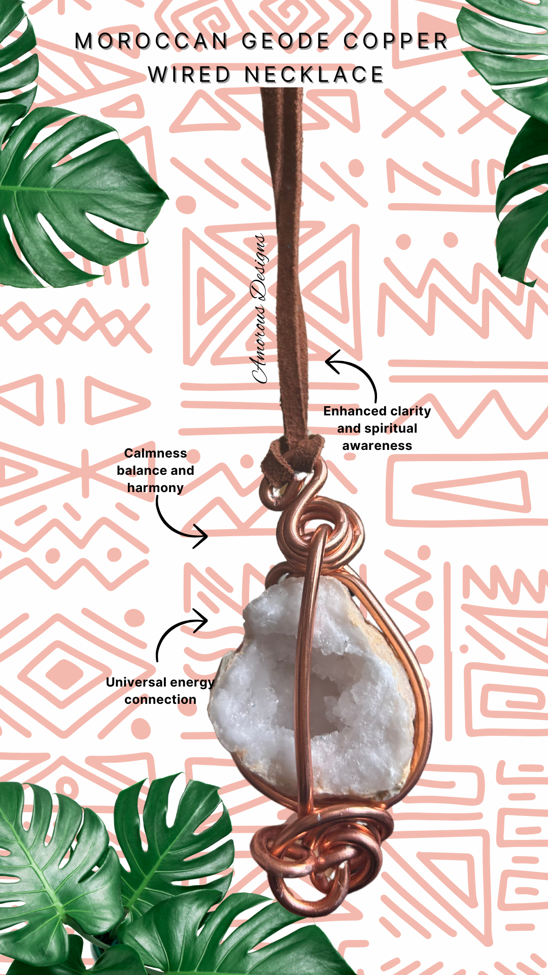 Morrocan Geode Copper Necklace