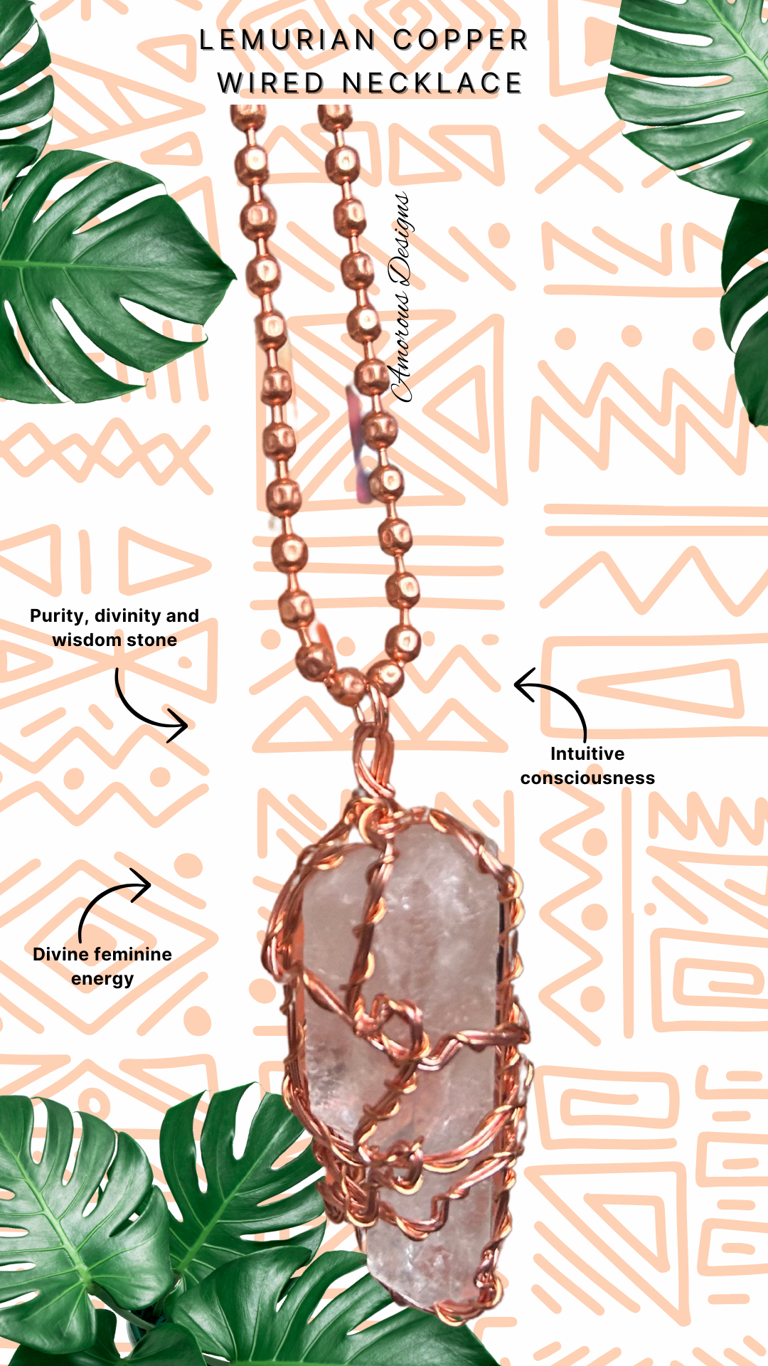 Lemurian Copper Wired Necklace