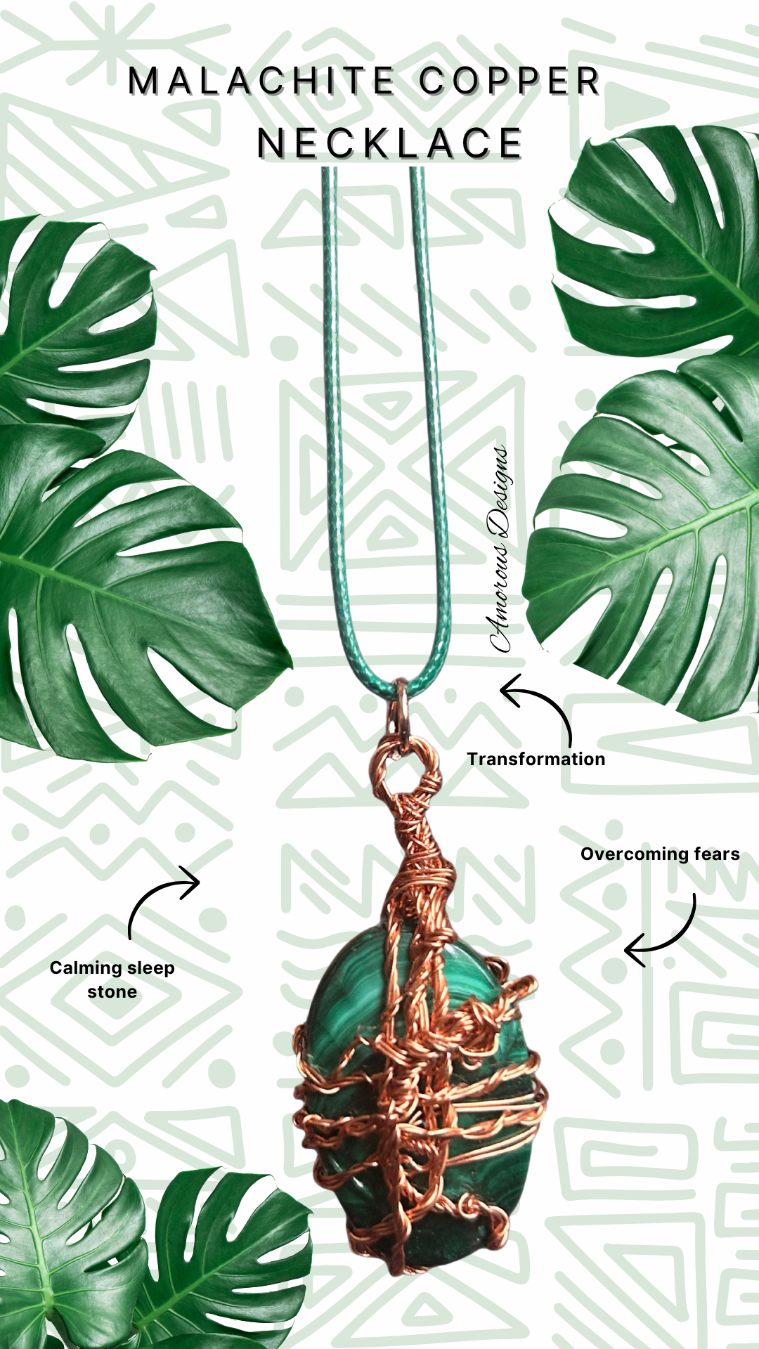 Malachite Copper Necklace 02
