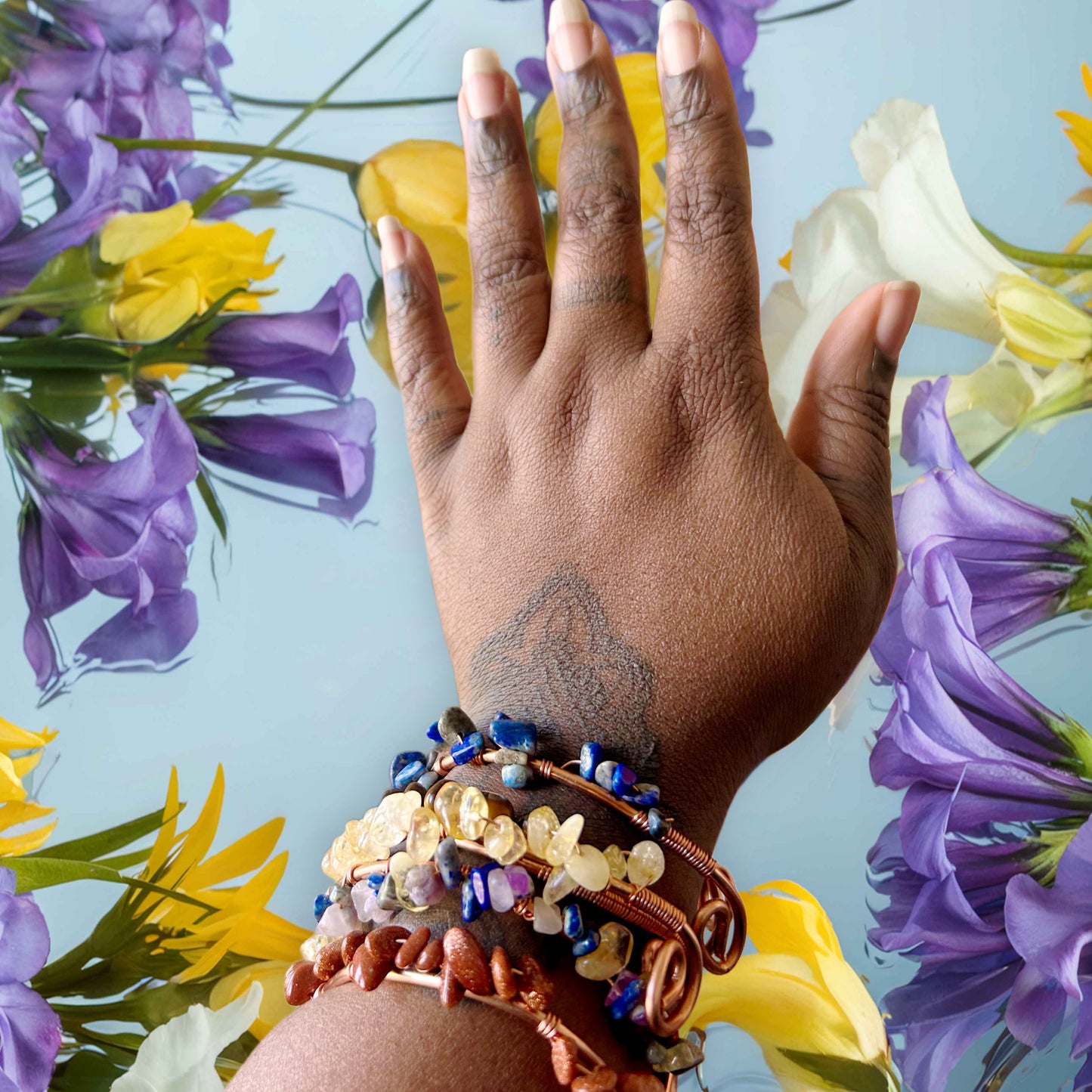 Crystal Bead Cuffs