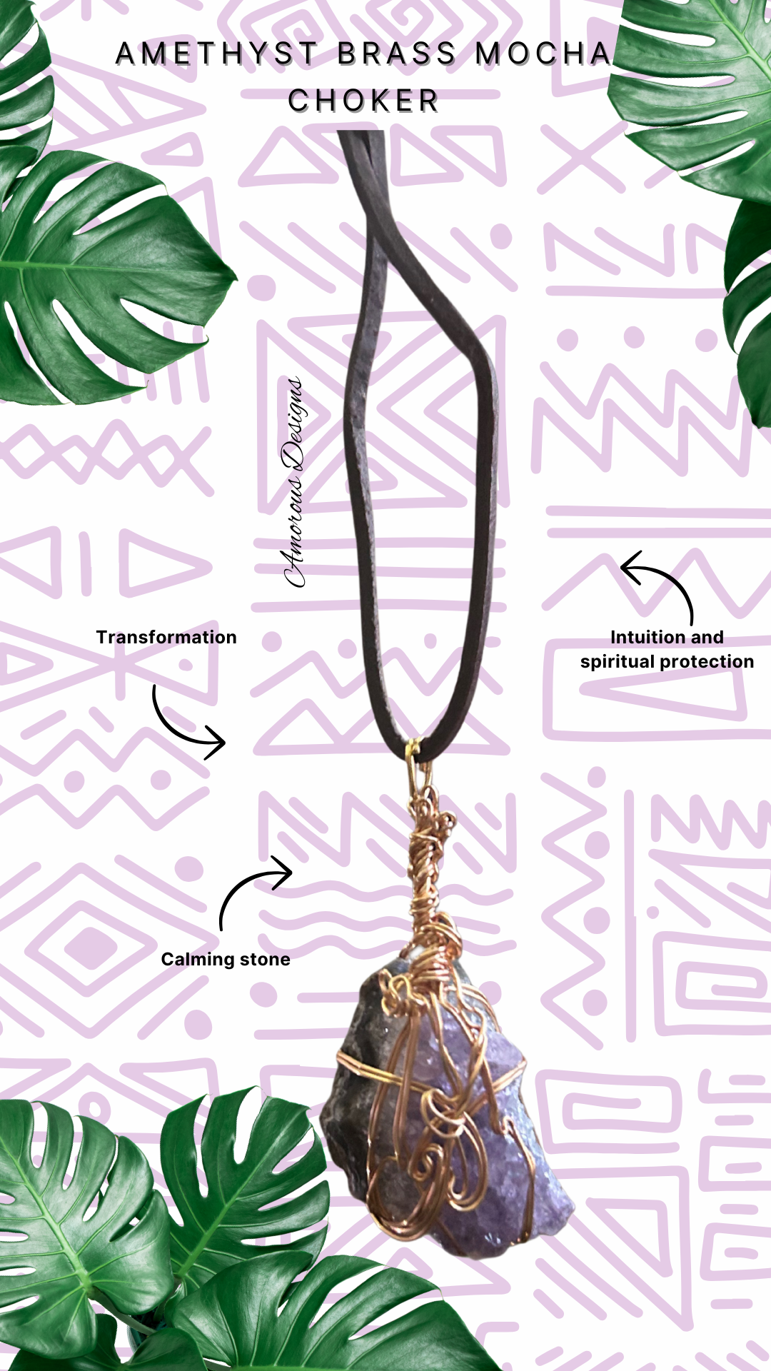 Amethyst Mocha Choker