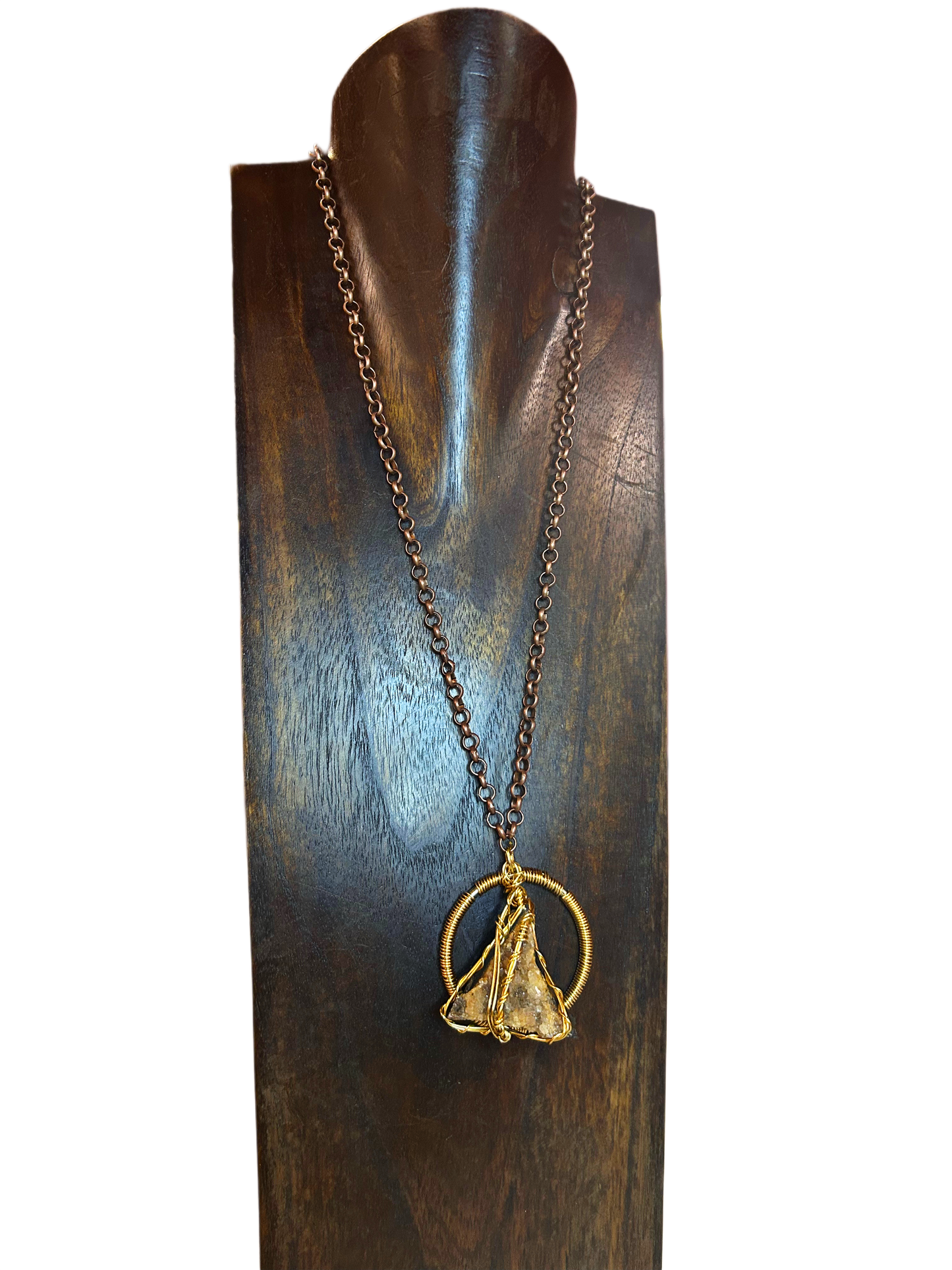 Dyed Amethyst Portal Copper Wired Necklace
