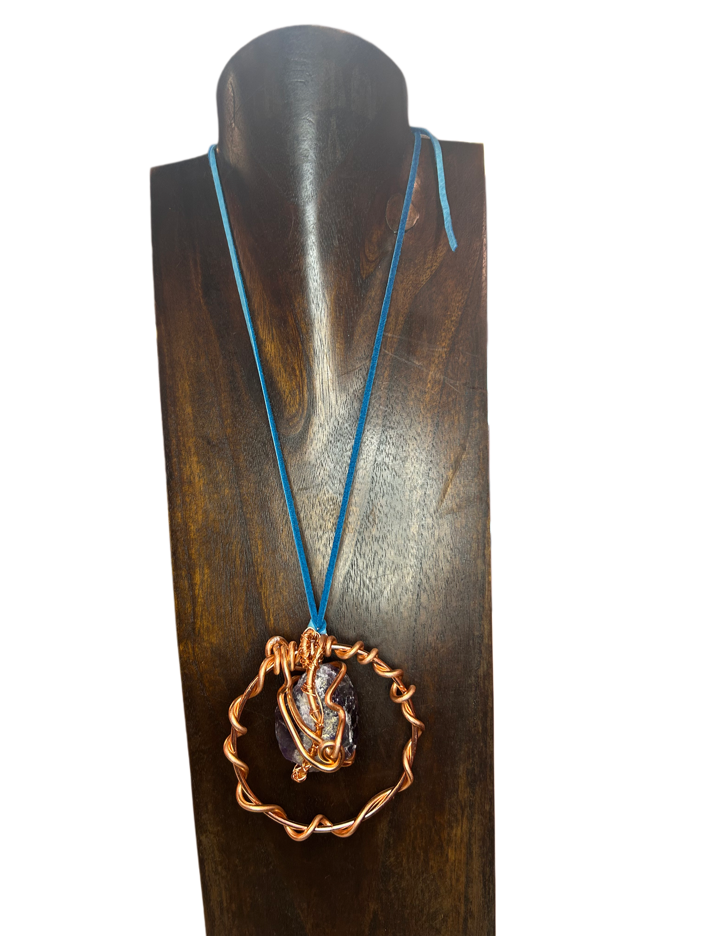 Rainbow Fluorite Copper and Aluminum Portal Necklace
