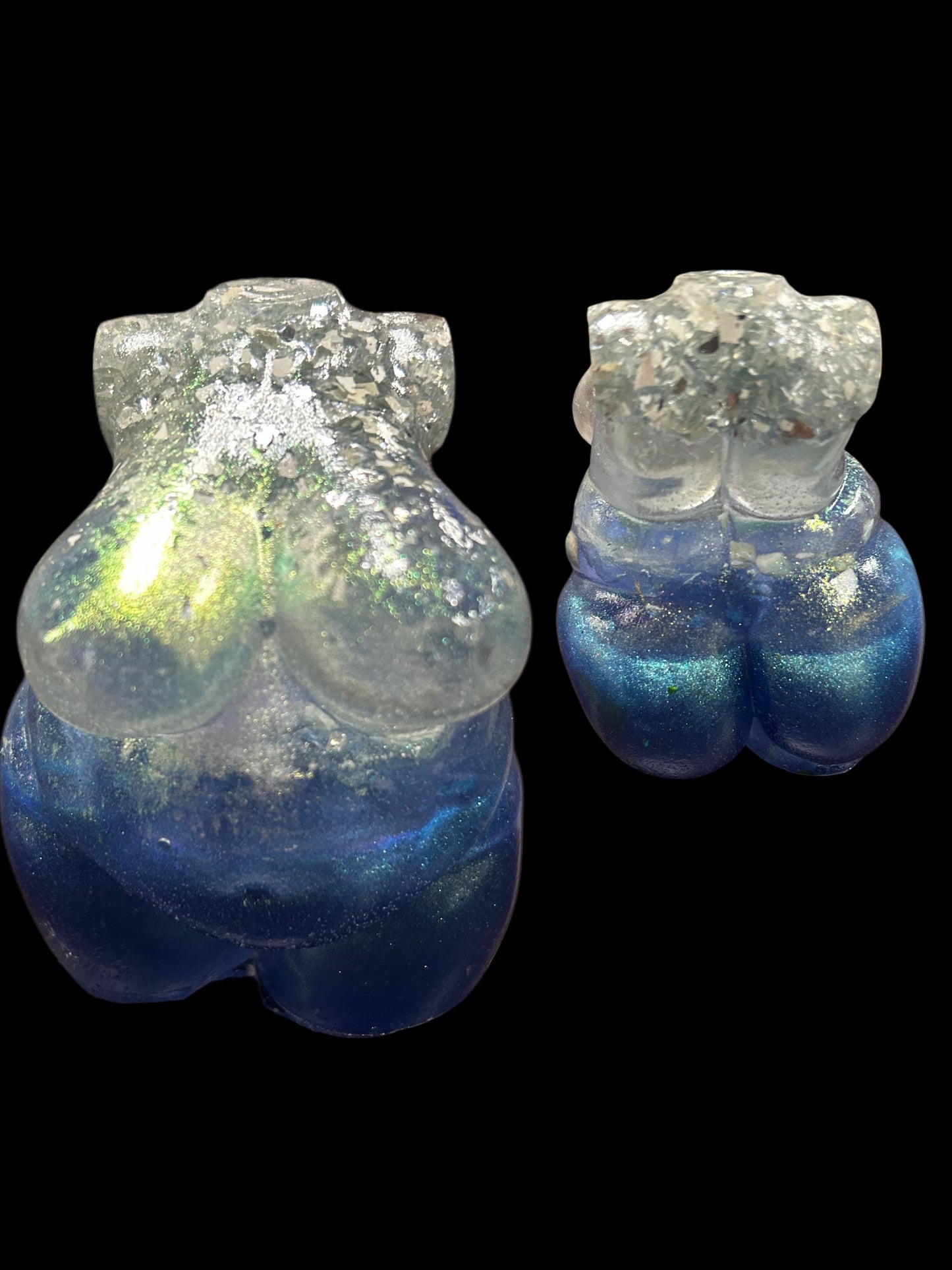 Plus Sized Resin Body Sculpture Blue Aventurine