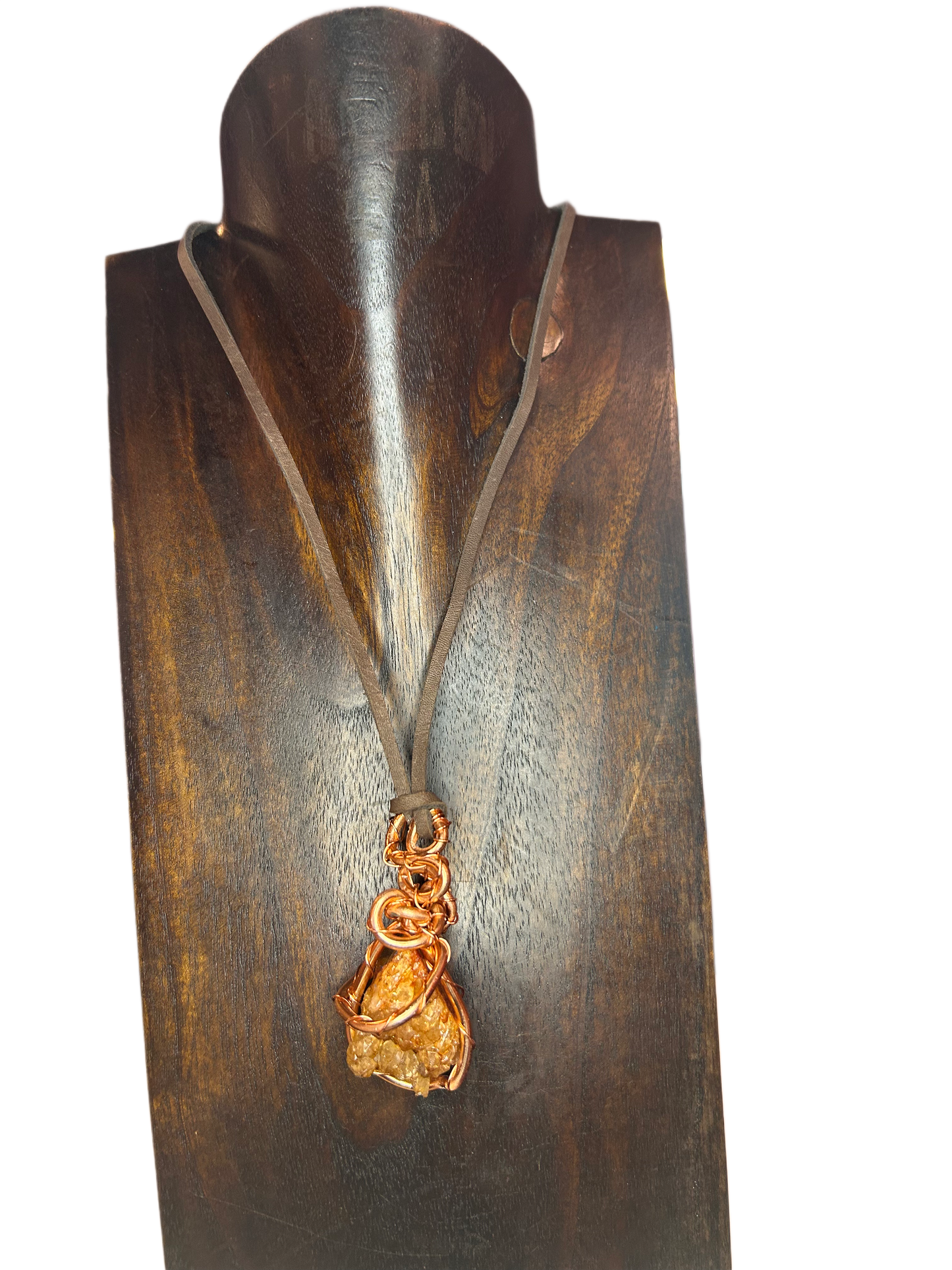 Dyed Amethyst Copper Wired Necklace