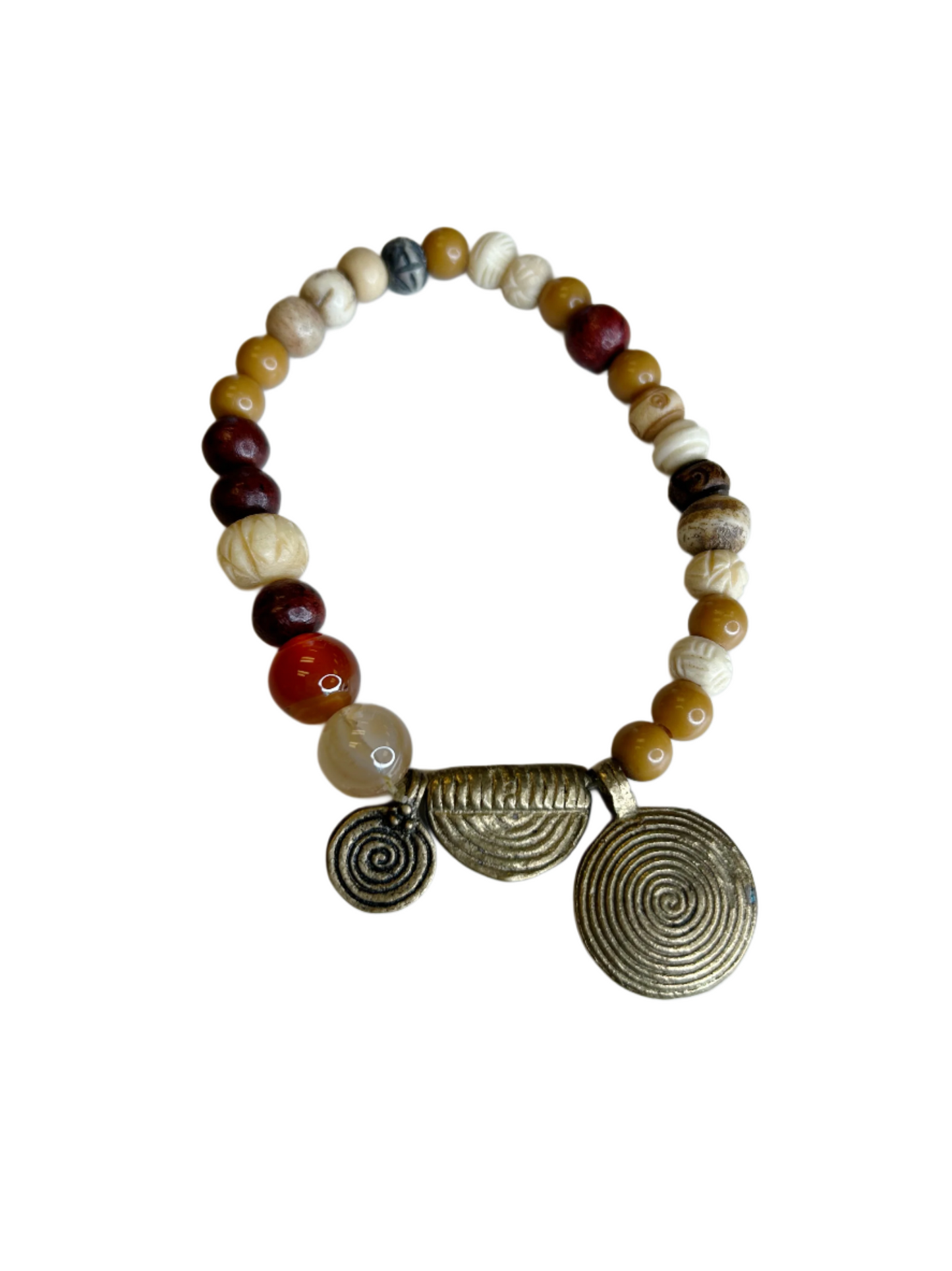 Bead and Brass Bracelets