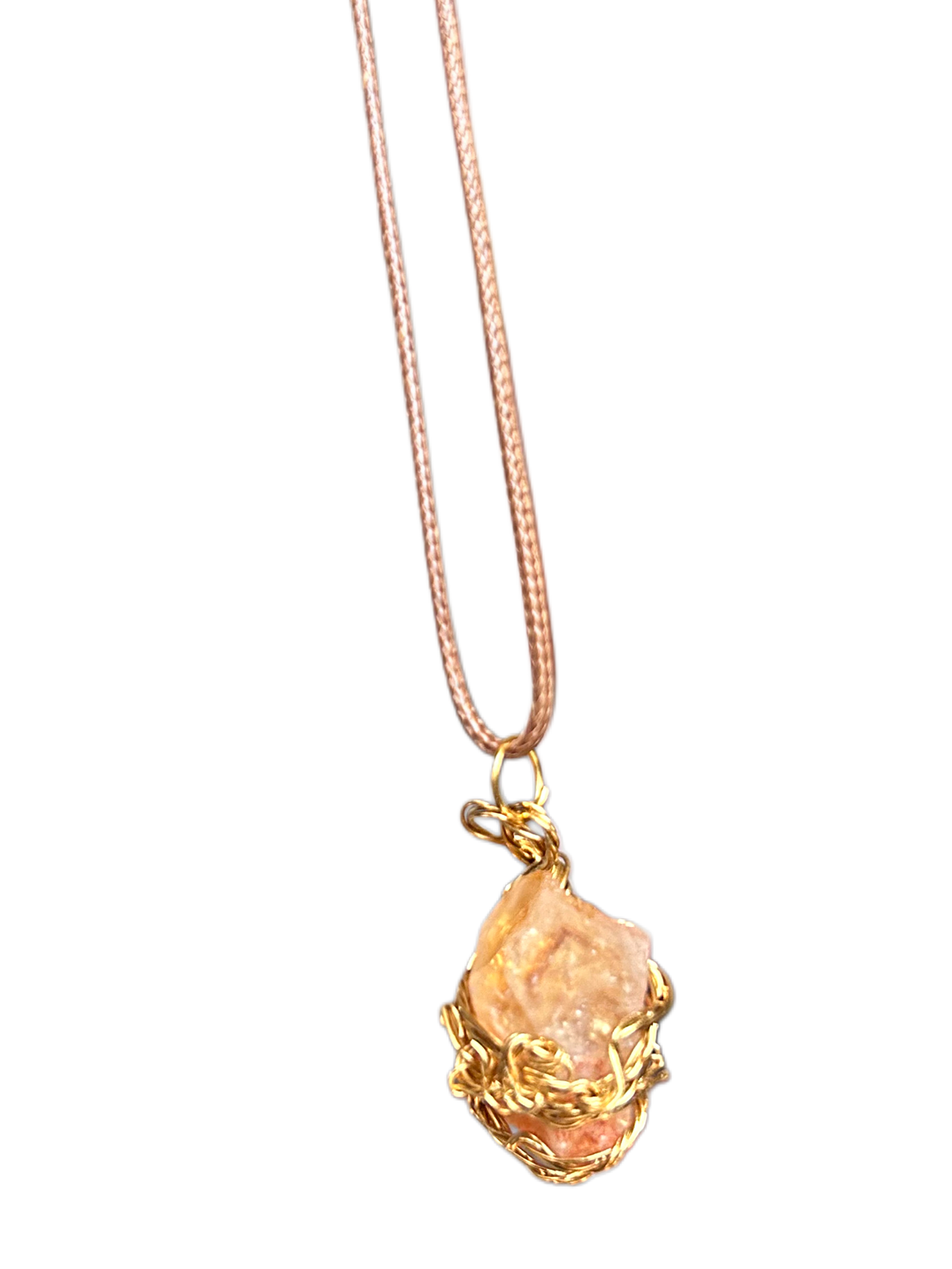 Citrine Copper Wired Necklace