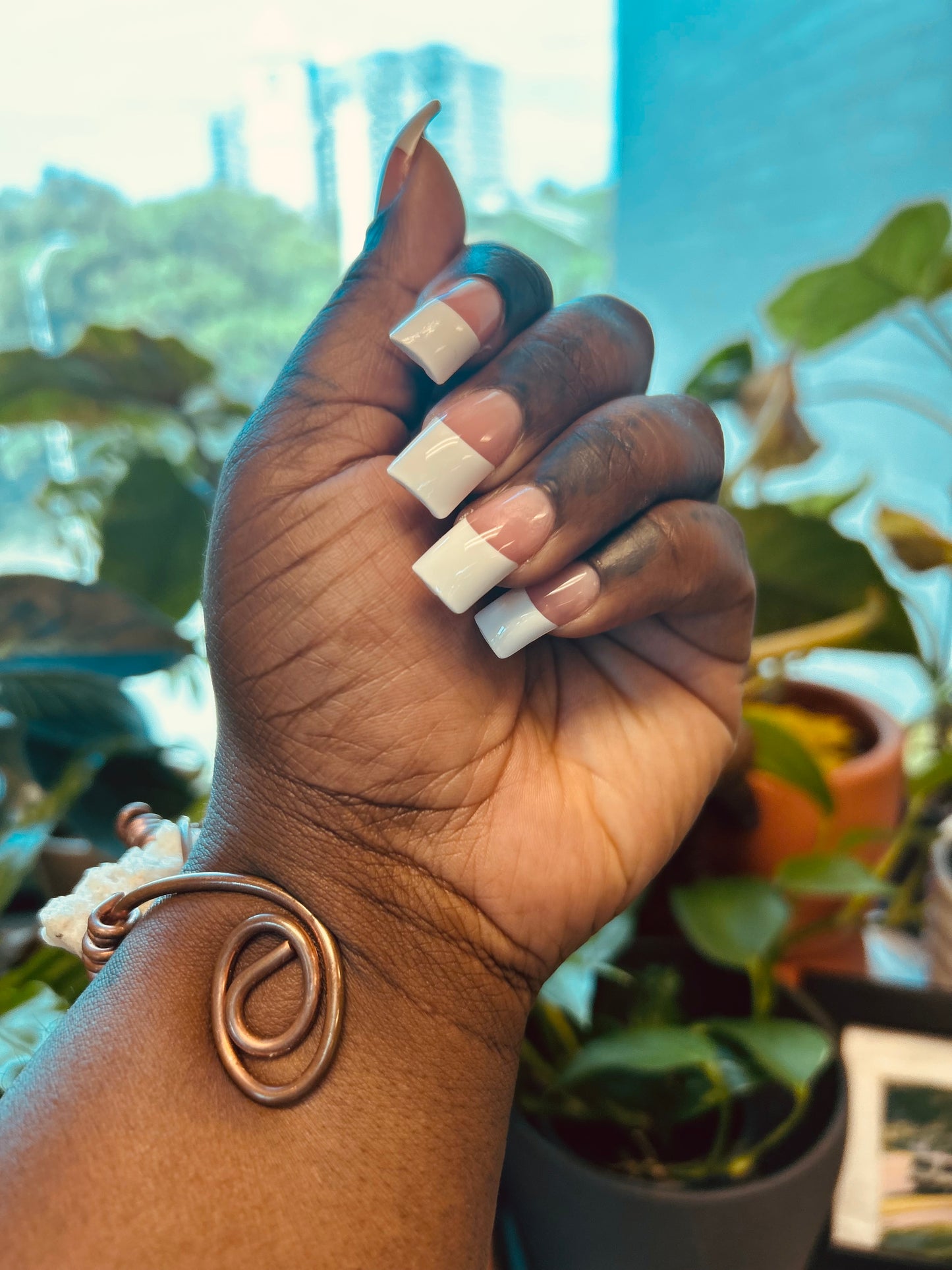 Amethyst Cluster Copper Wired Cuff