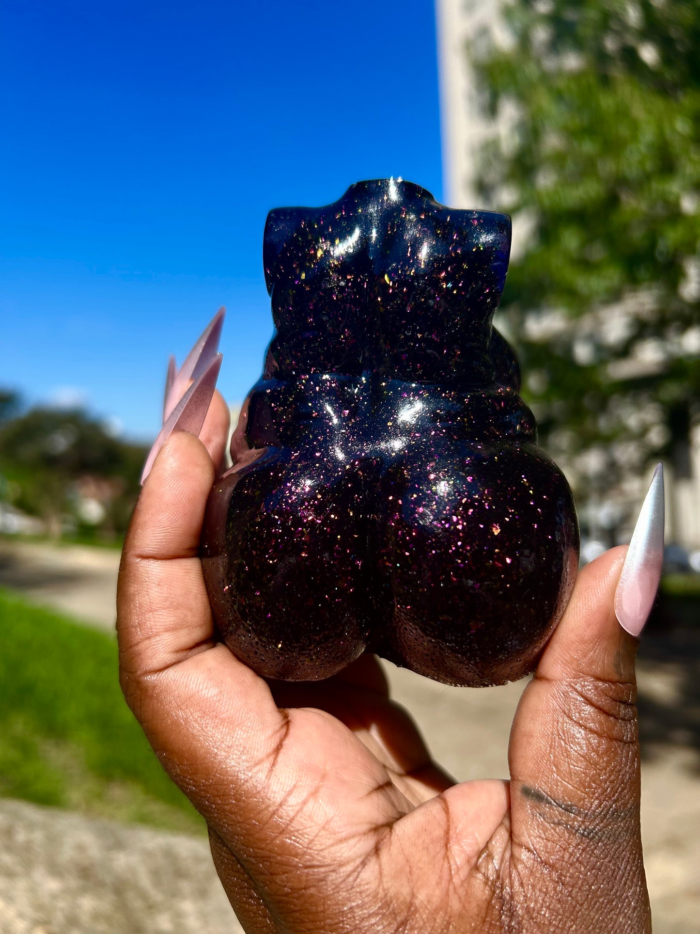 Plus Sized Fat Body Positive Resin Body Sculpture Dark Matter