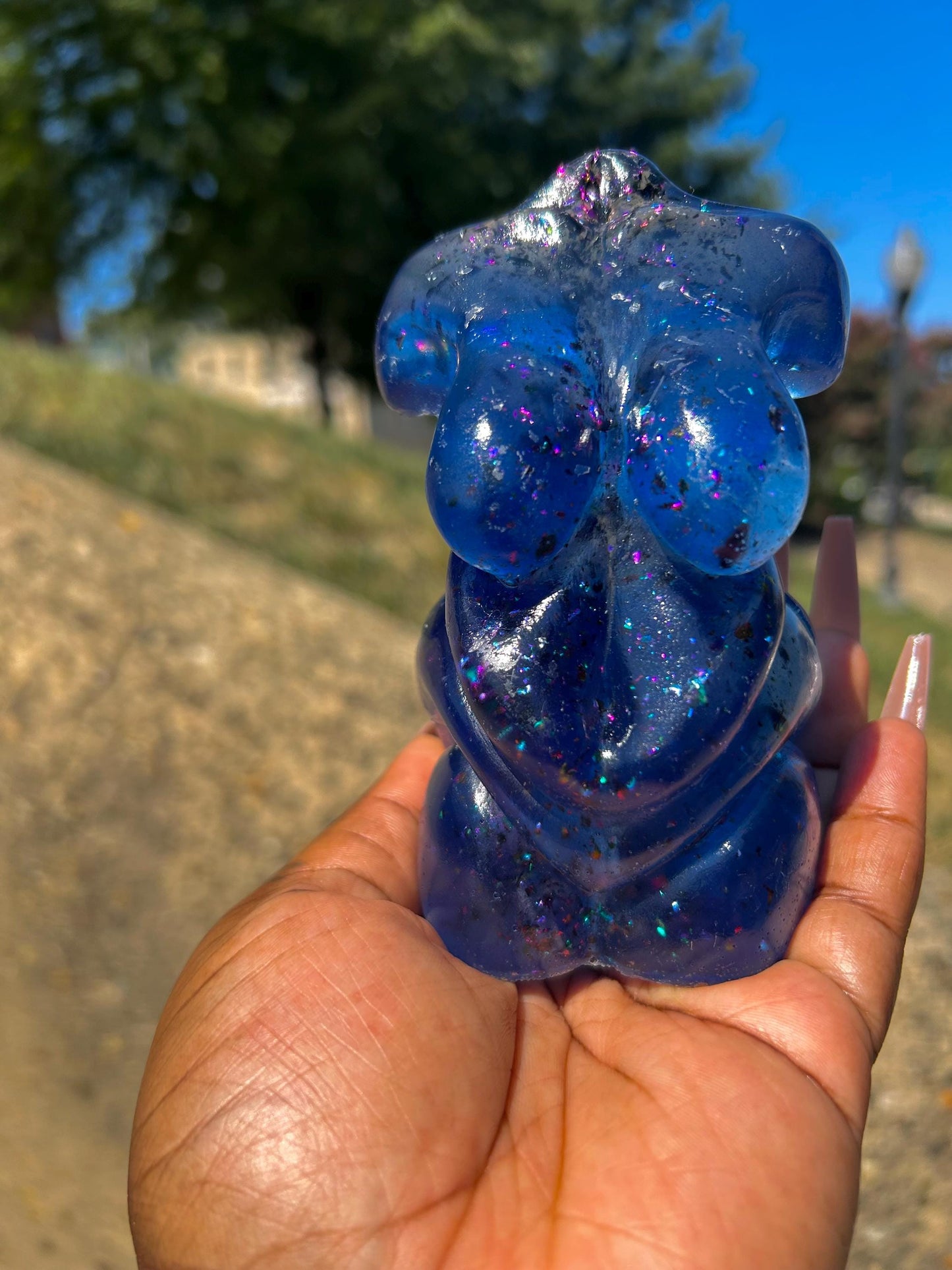Plus Sized Fat Body Positive Resin Body Sculpture Yemaya'