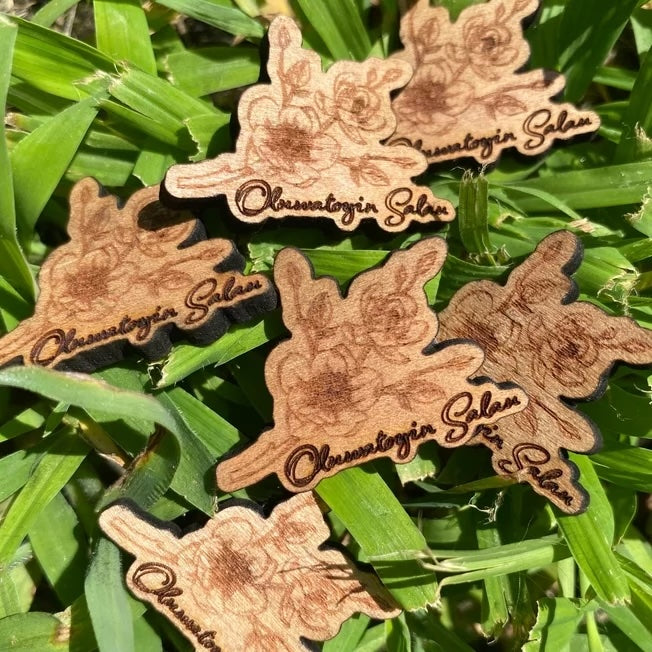 Say Her Name Wooden Pins