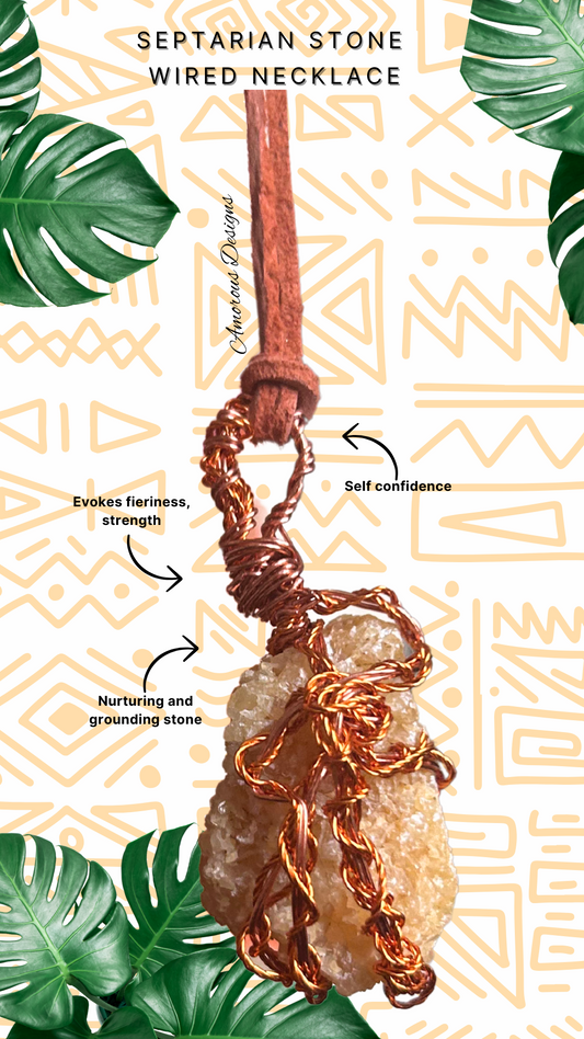 Septarian Copper Wired Necklace