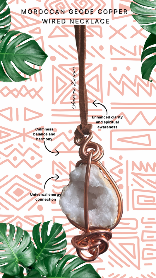 Morrocan Geode Copper Necklace