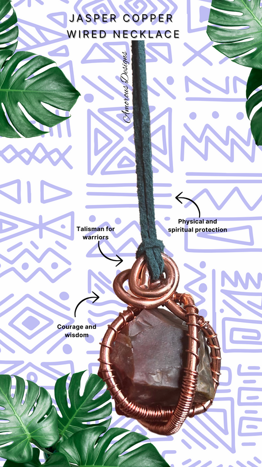 Jasper Copper Wired Necklace