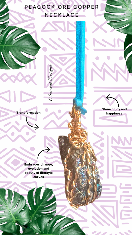 Peacock Ore Copper Wired Choker