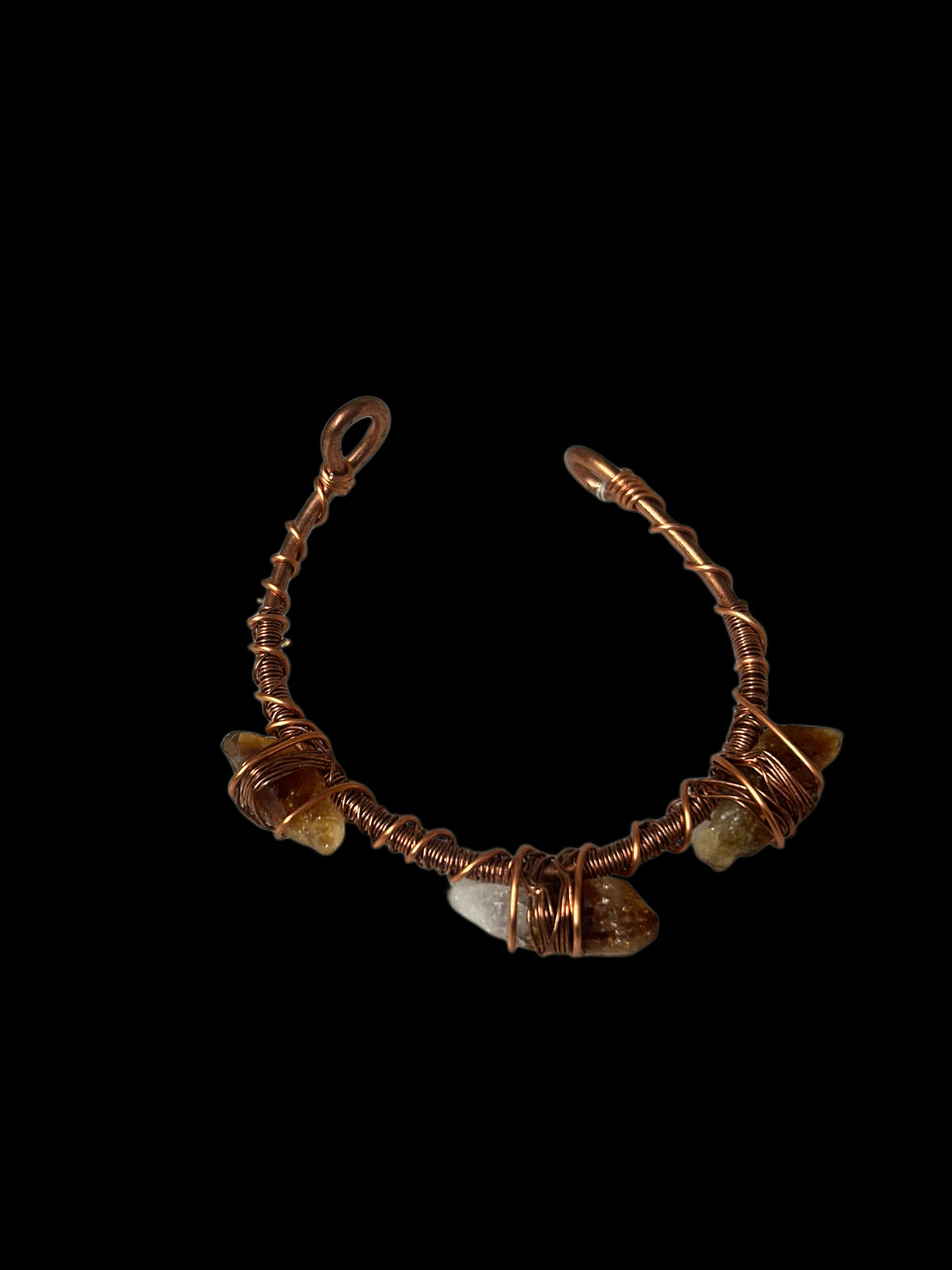 Copper Crystal Cuffs