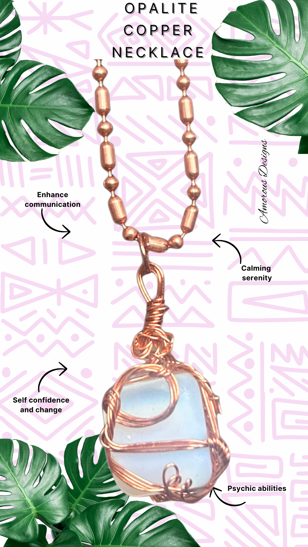 Opalite Copper Wired Necklace