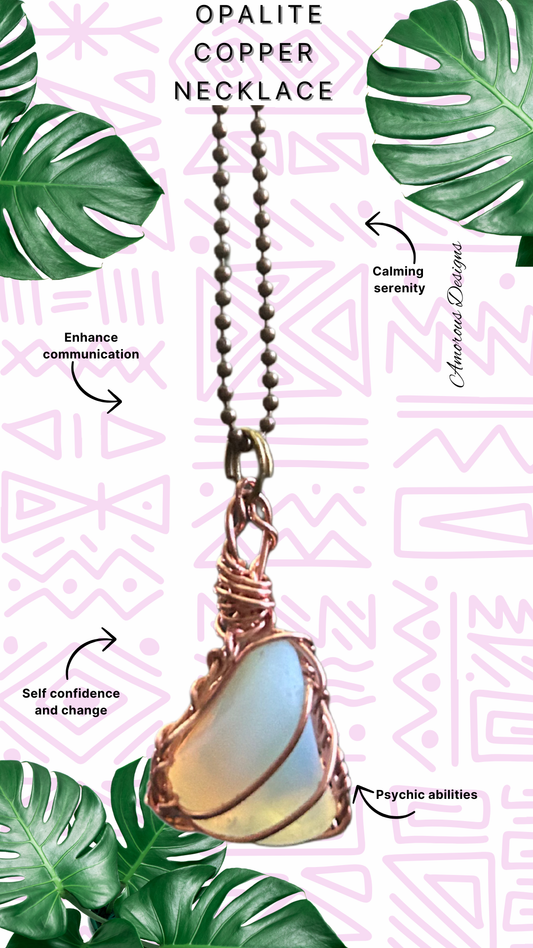 Opalite Copper Wire Necklace