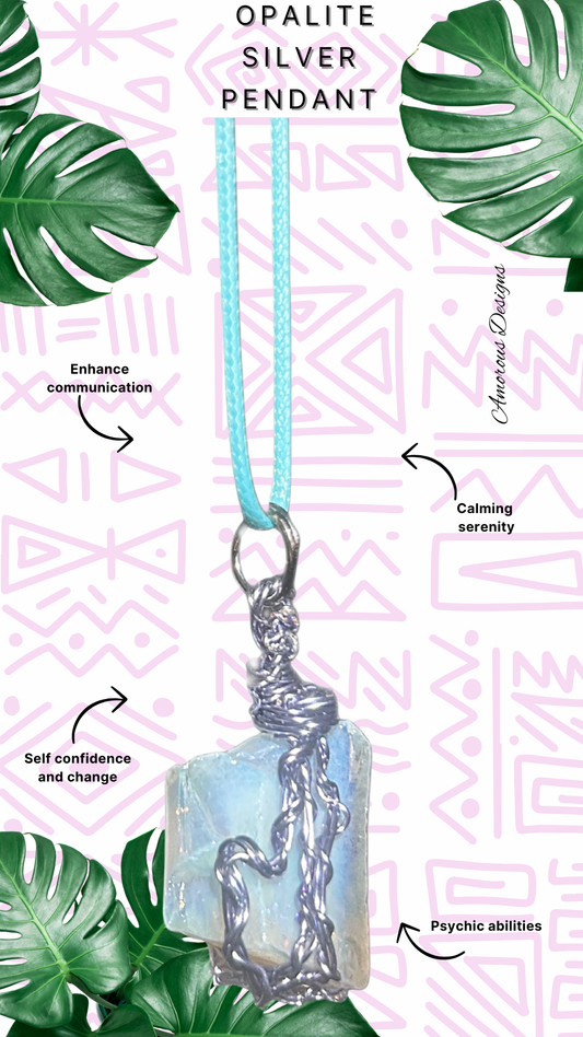 Raw Opalite Purple Wired Necklace