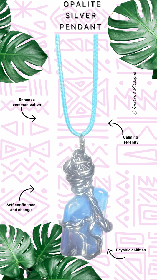 Opalite Silver Wired Necklace