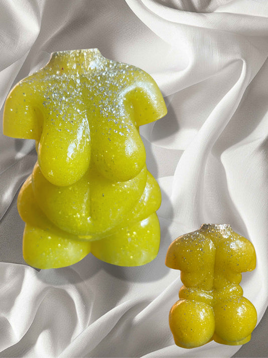 Plus Sized Resin Body Sculpture Juicy Goddess Chartruese