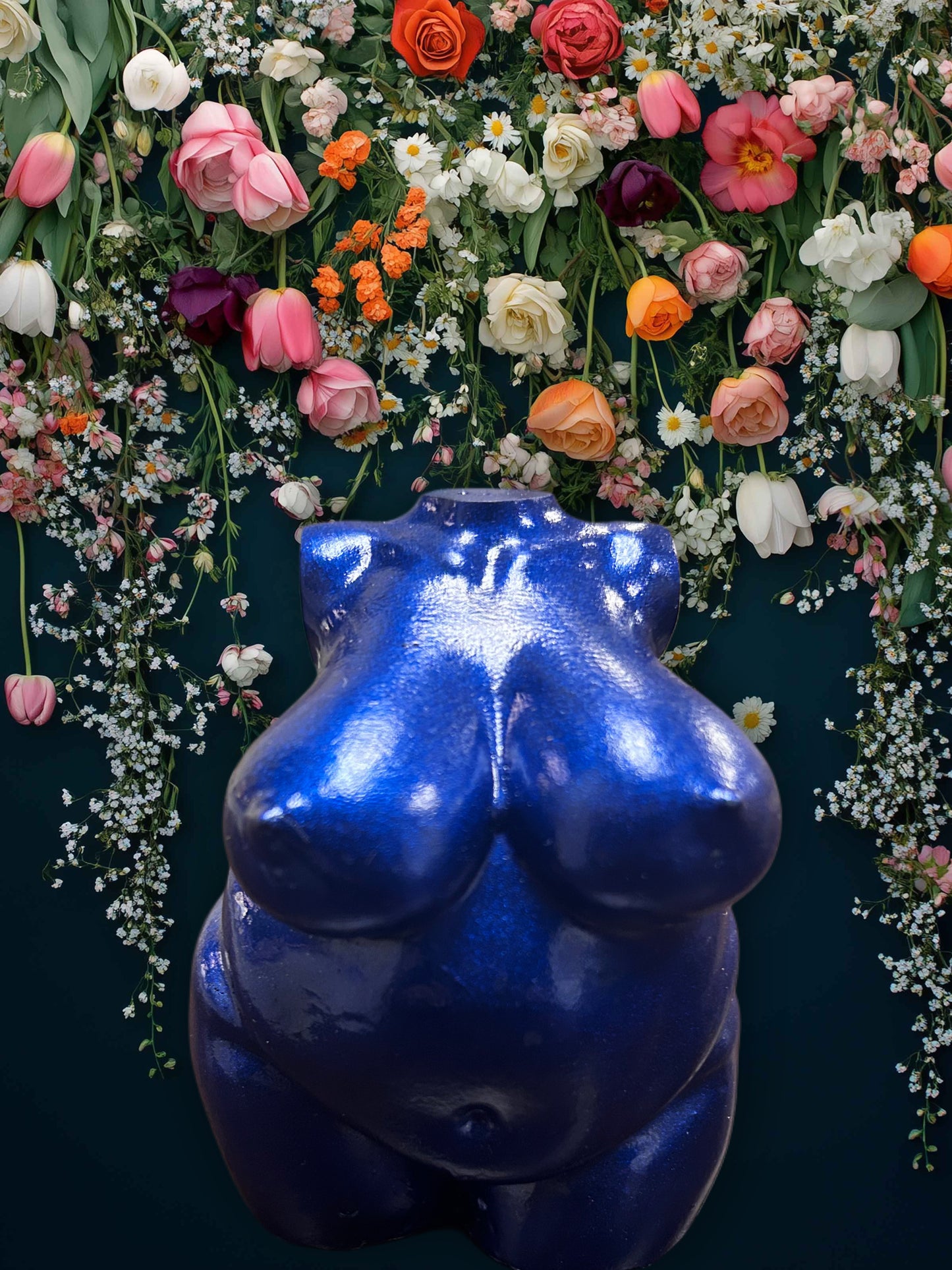 Plus Sized Resin Body Sculpture Deep Blue Sea