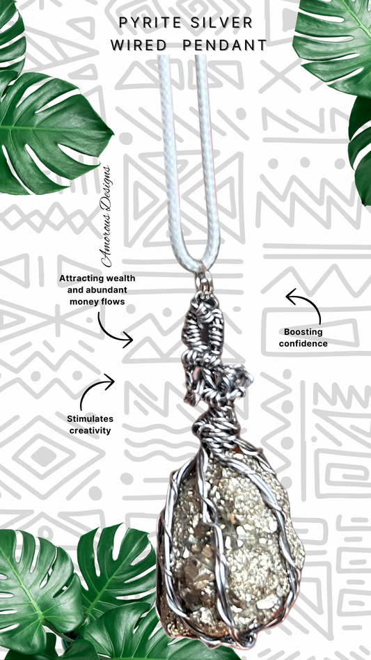 Pyrite Aluminum Wired Necklace