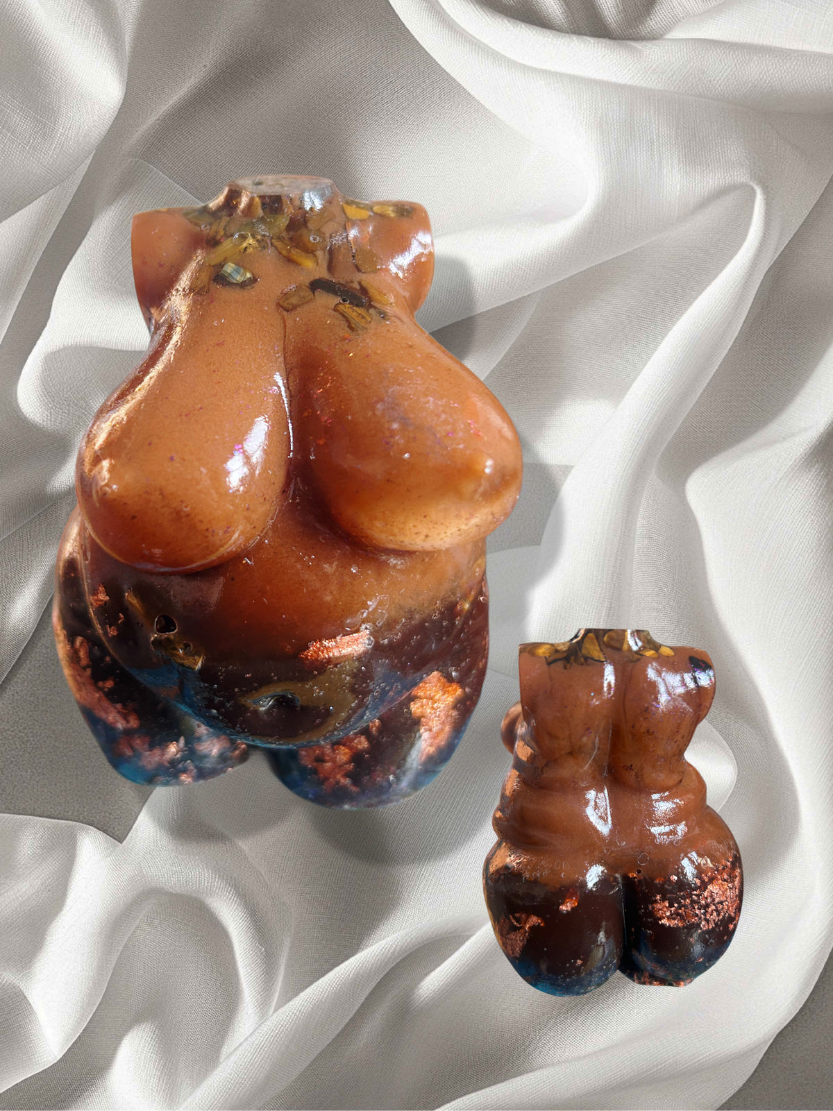 Plus Sized Resin Body Sculpture Goddess Tiger's Eye