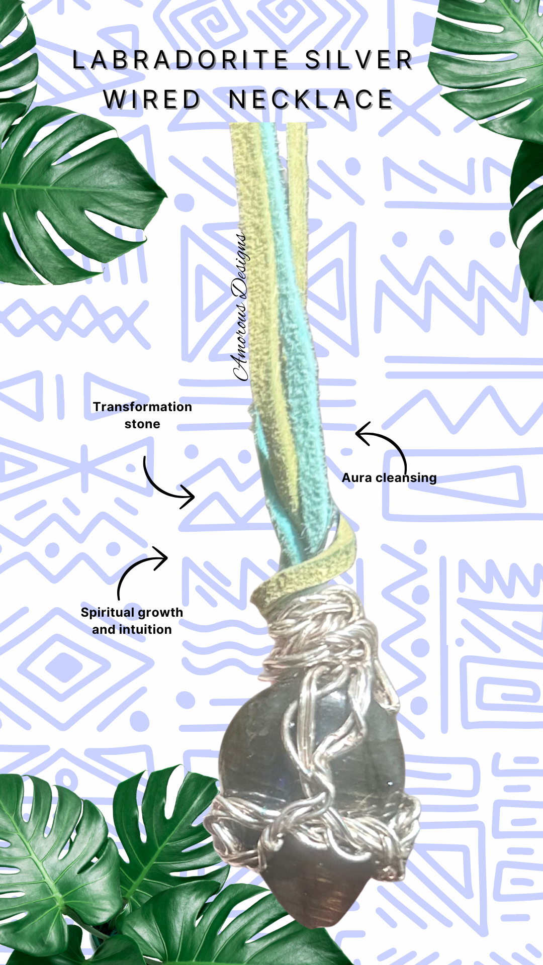 Labradorite Silver Wired Choker