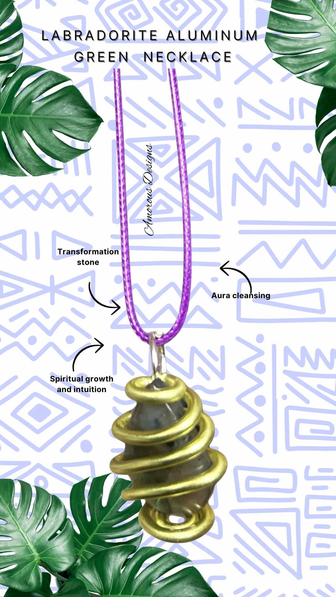 Labradorite Aluminum Necklace