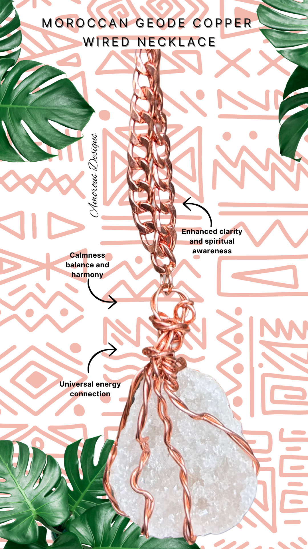 Morrocan Geode Copper Necklace II