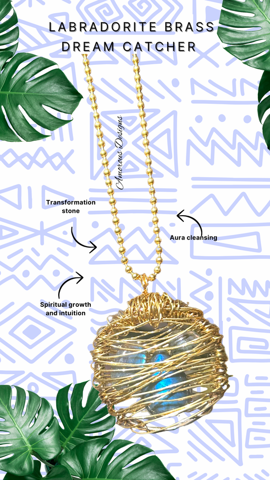Labradorite Brass Dream Catcher