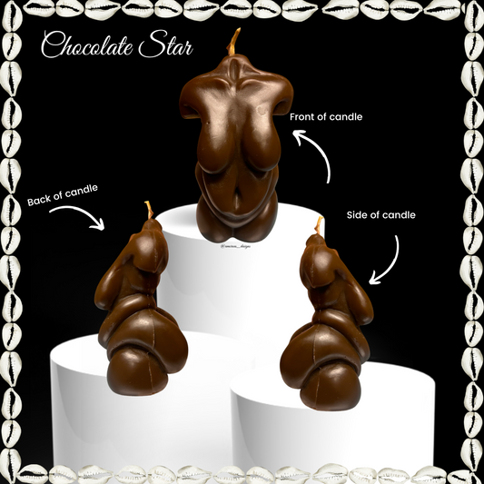 Chocolate Star Figurine Candle