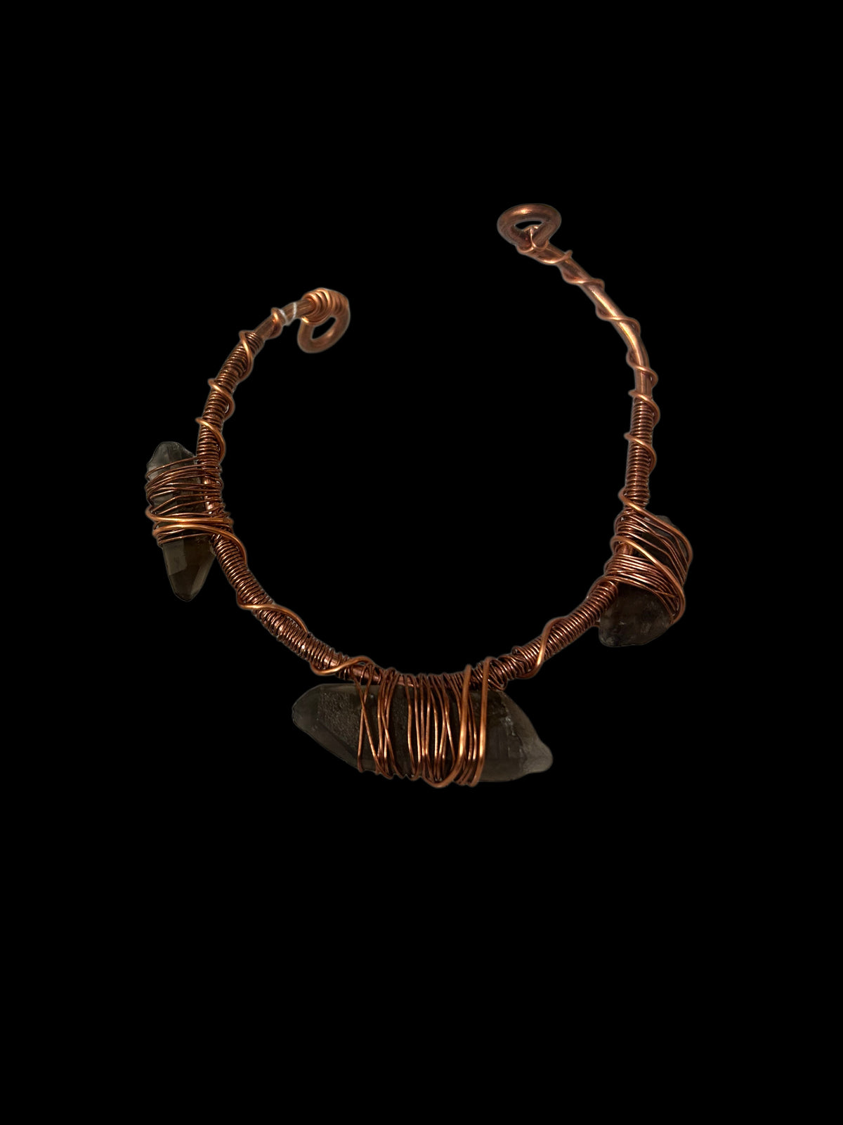 Copper Crystal Cuffs