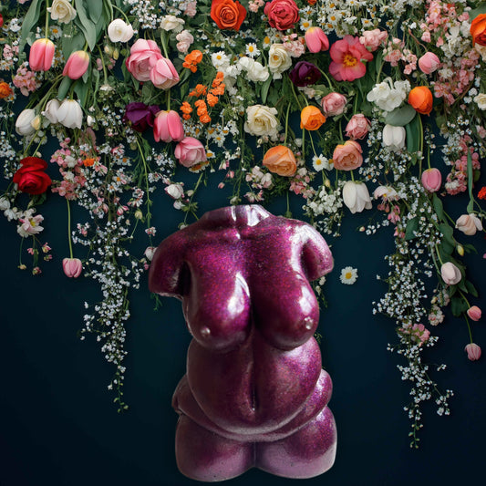 Plus Sized Resin Body Sculpture Magenta