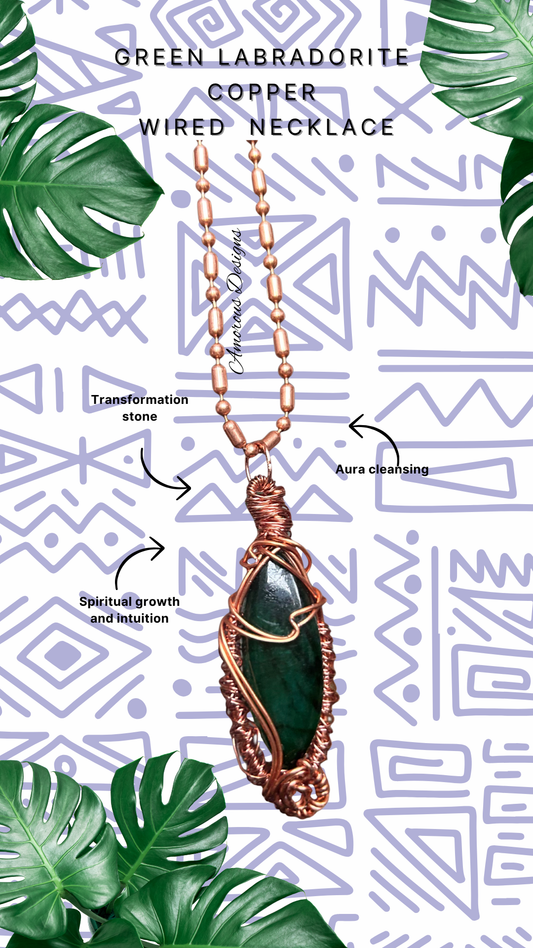 Green Labradorite Copper