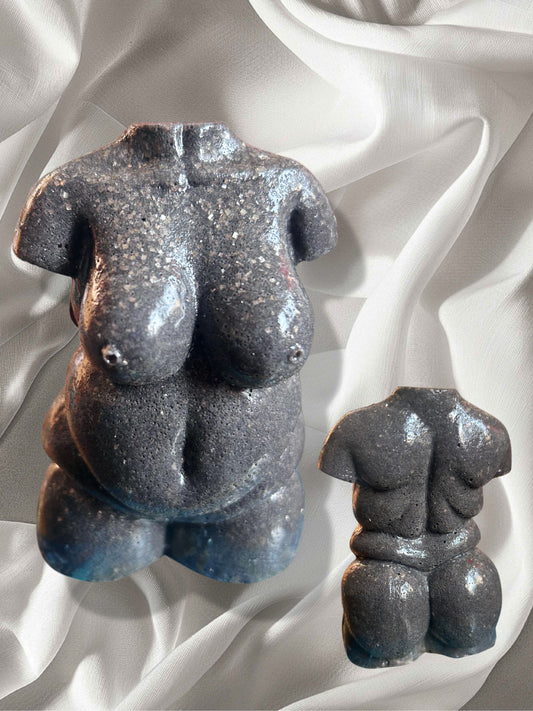 Plus Sized Resin Body Sculpture Divine Sparkle Cement