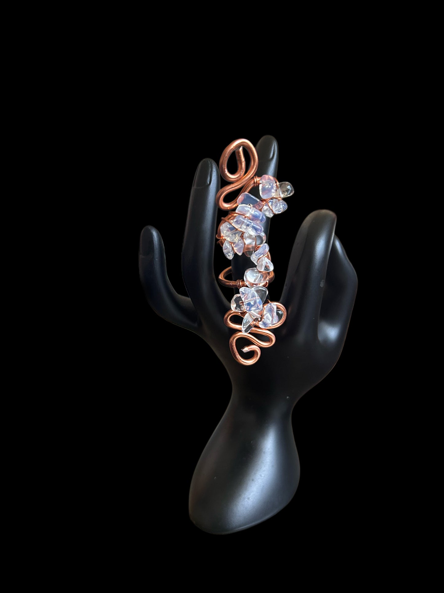Aluminum Beaded Psychedelic Copper Rings
