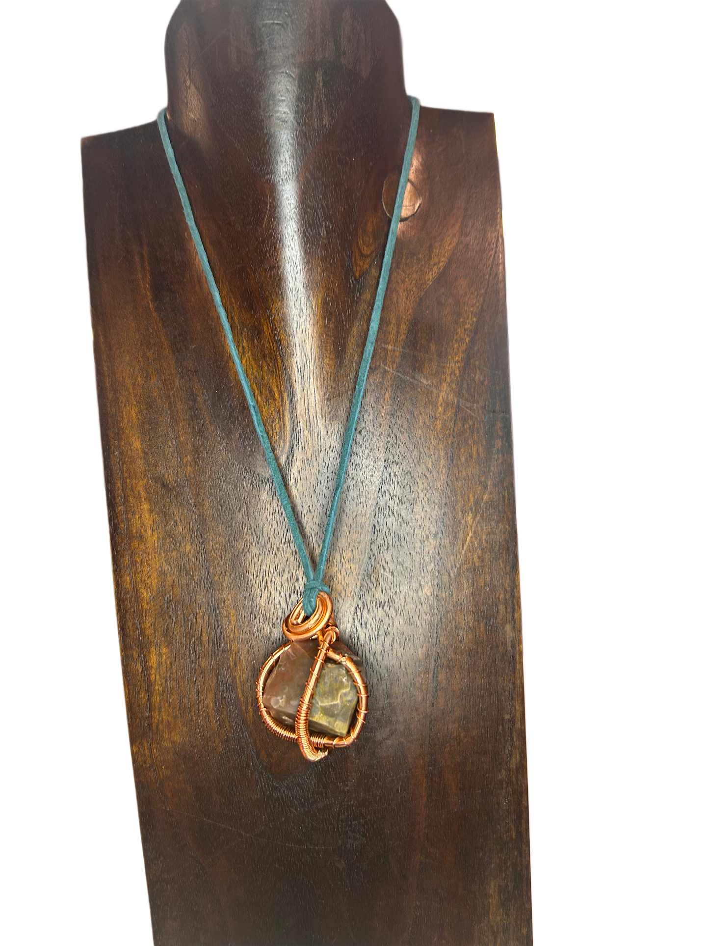 Jasper Copper Wired Necklace