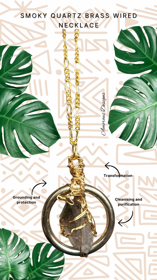 Smoky Quartz Brass Mini Portal