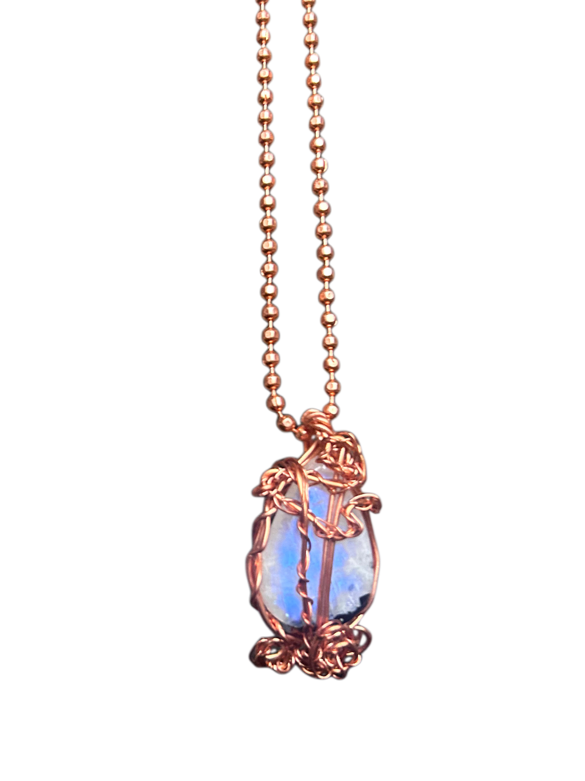 Moonstone Copper Wired Necklace