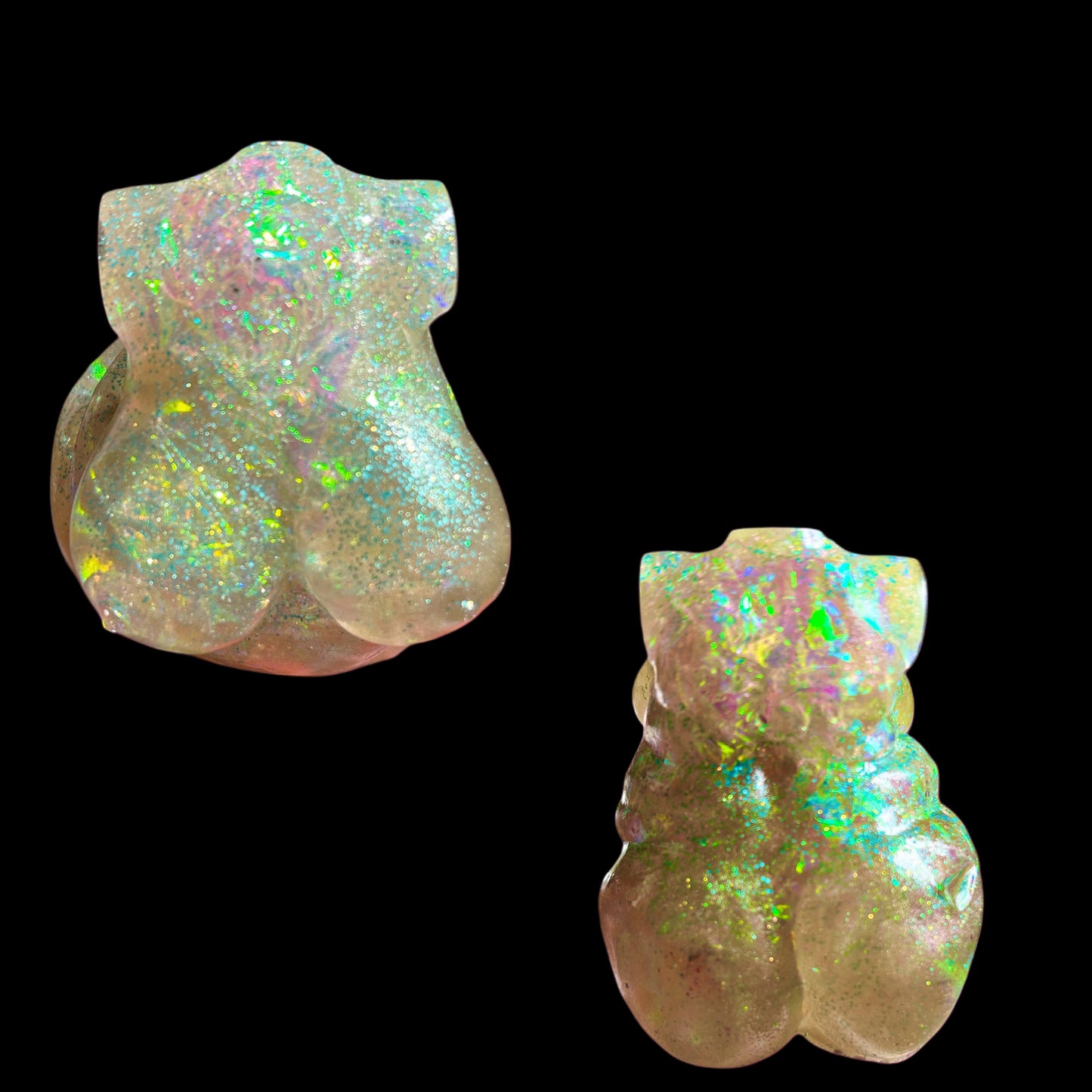 Plus Sized Resin Body Sculpture Holographic Beauty
