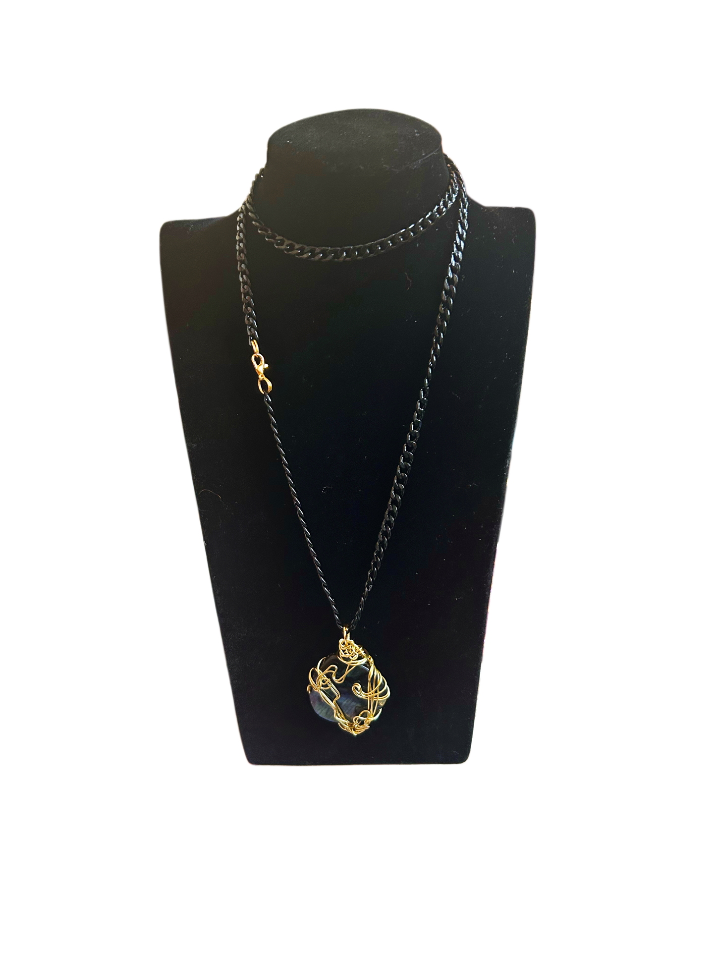 Labradorite Brass Wired Necklace
