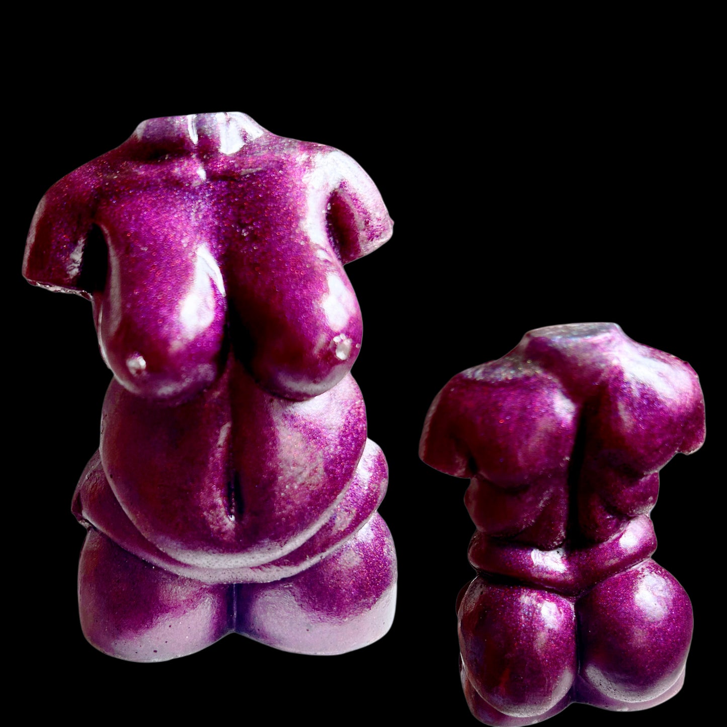 Plus Sized Resin Body Sculpture Magenta