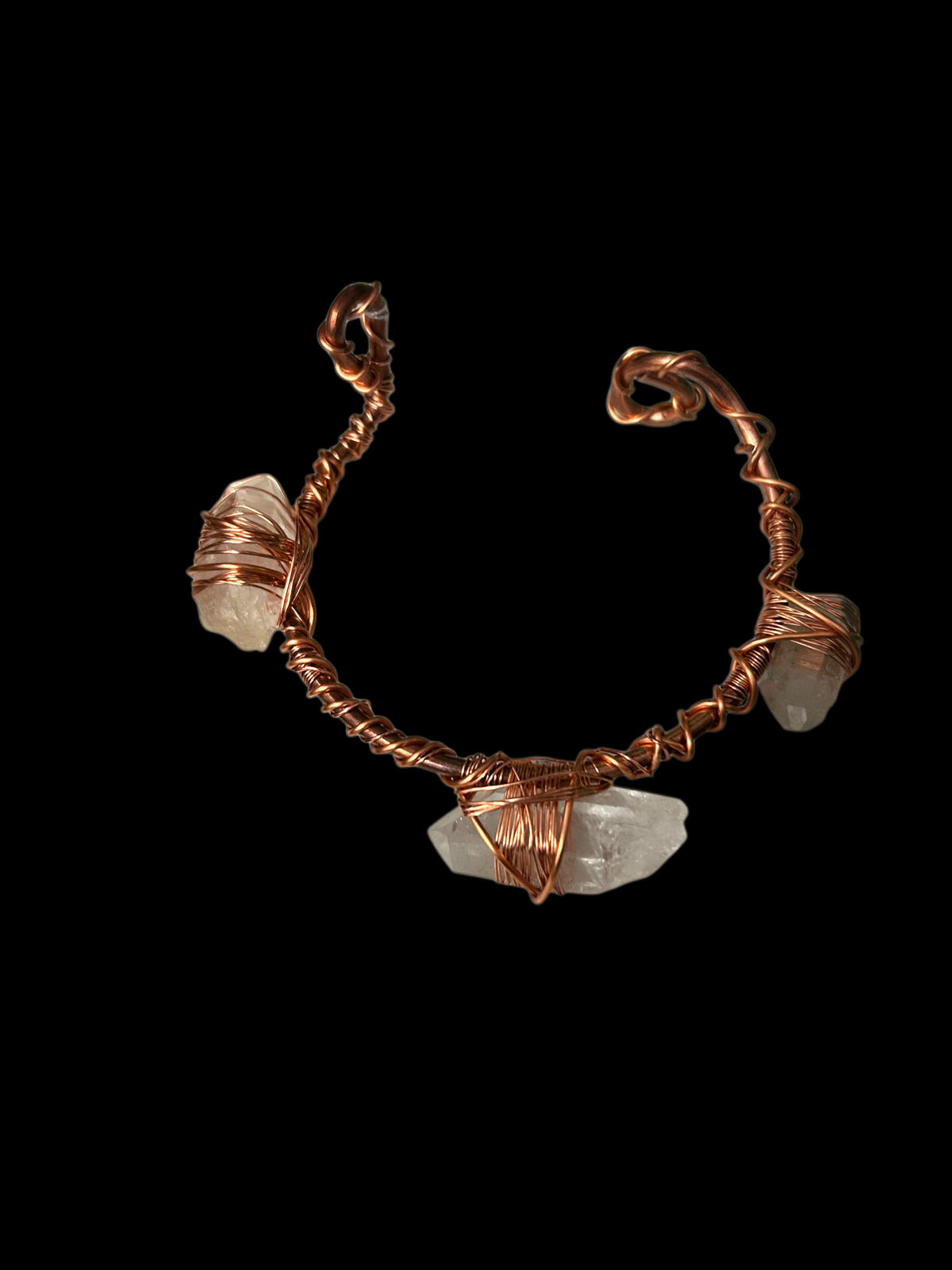 Copper Crystal Cuffs