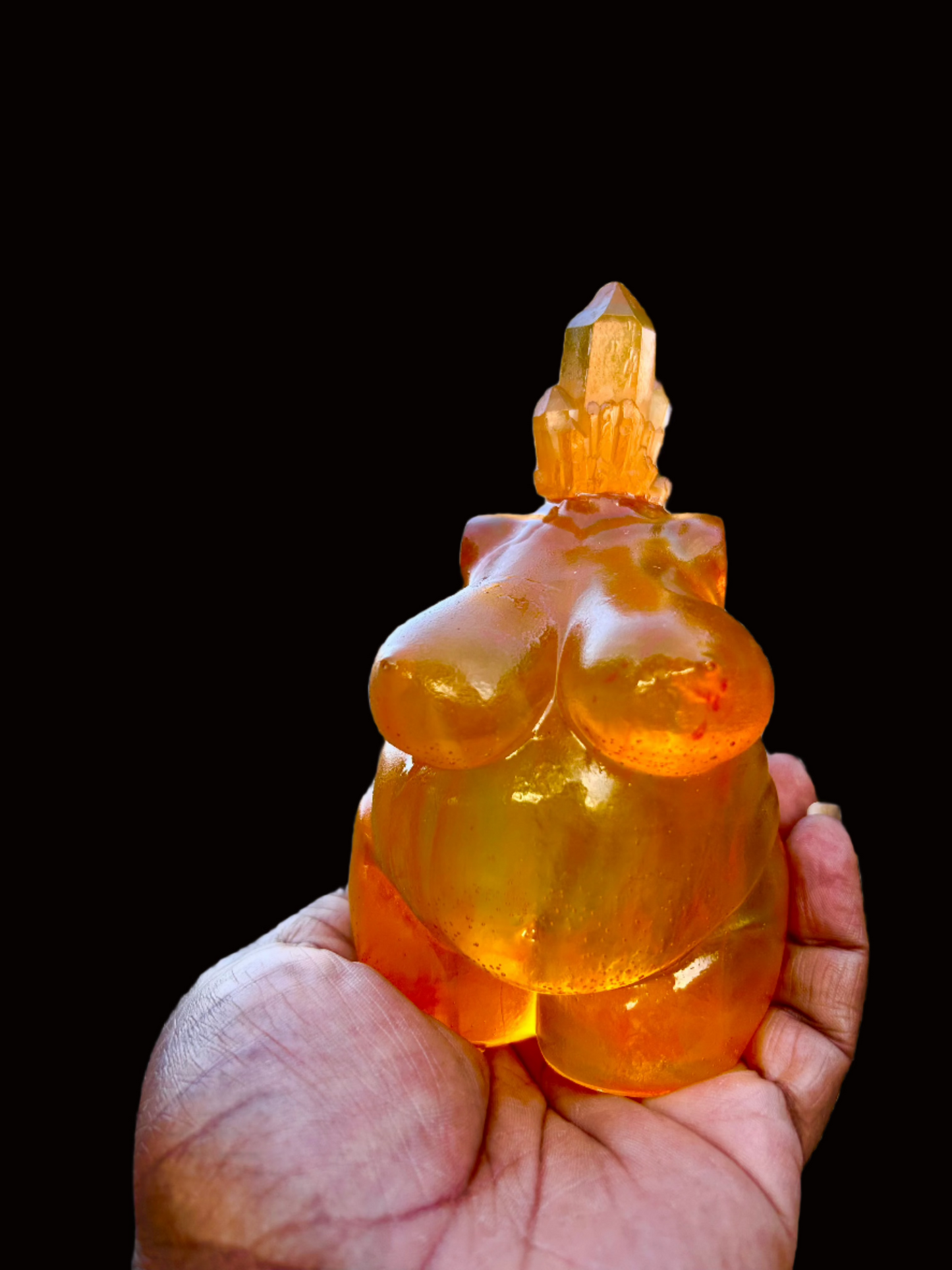 Plus Sized Fat Body Positive Resin Body Sculpture Orangesicle
