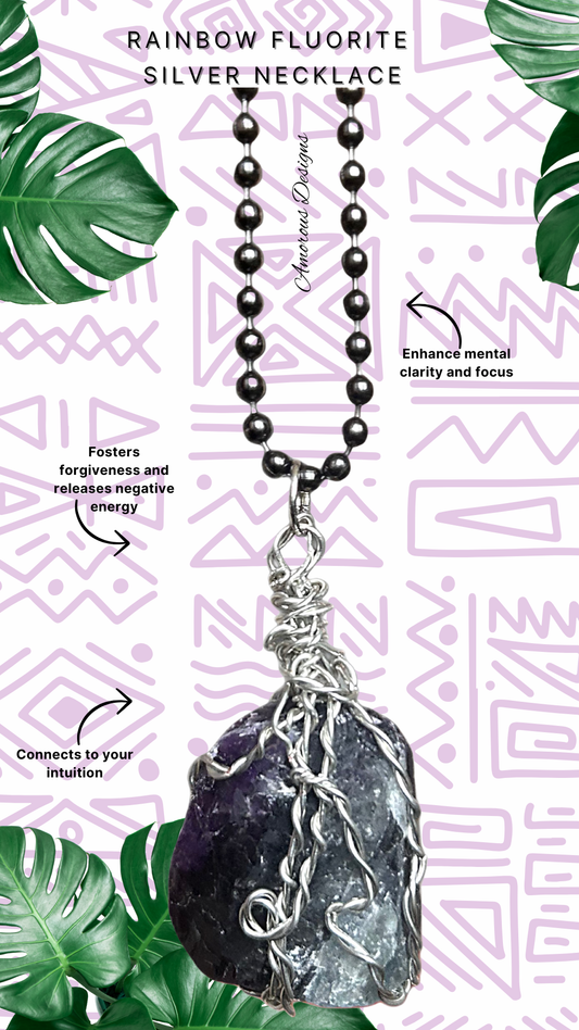 Rainbow Fluorite Copper Silver