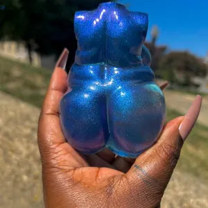Plus Sized Fat Body Positive Resin Body Sculpture Astro Blue